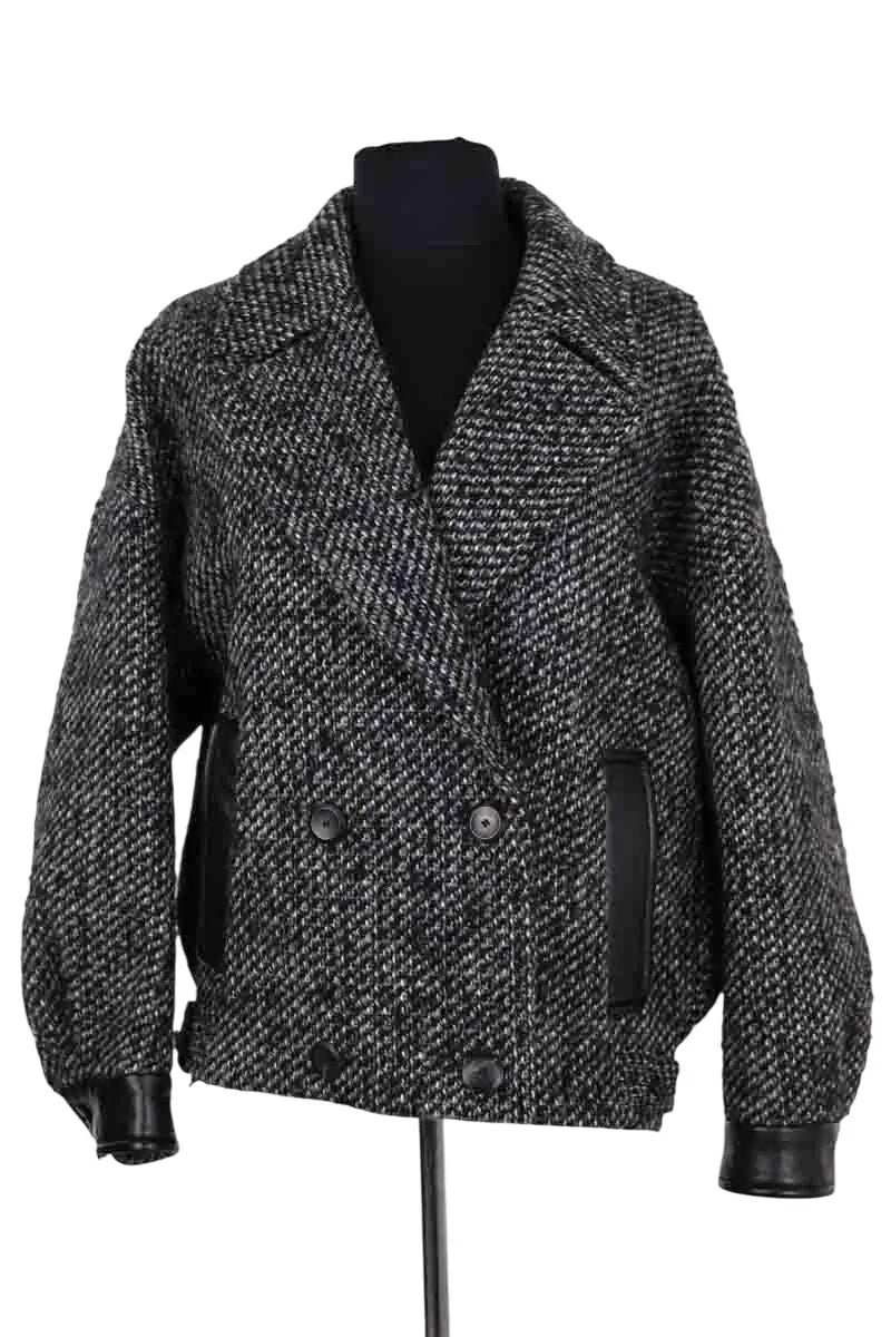 Veste Maje Gris en Laine, taille XS - Seconde Main