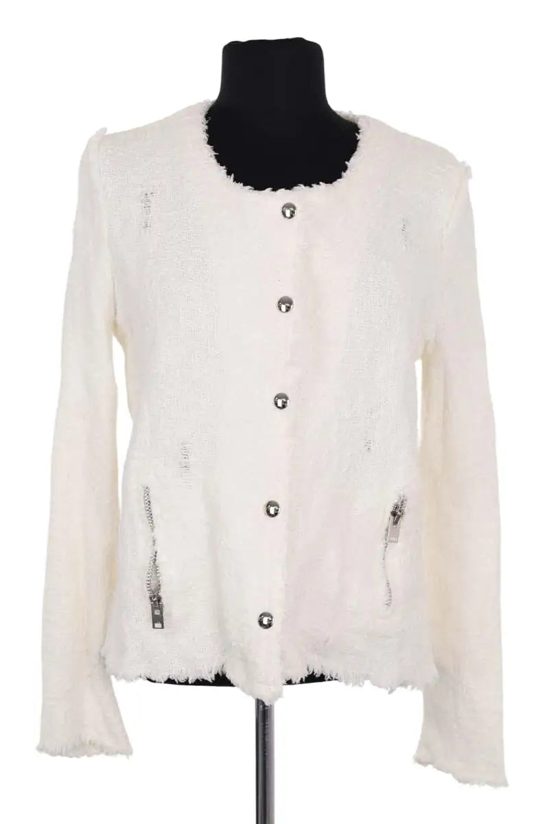 Veste Iro Blanc en Coton, taille M - Seconde Main