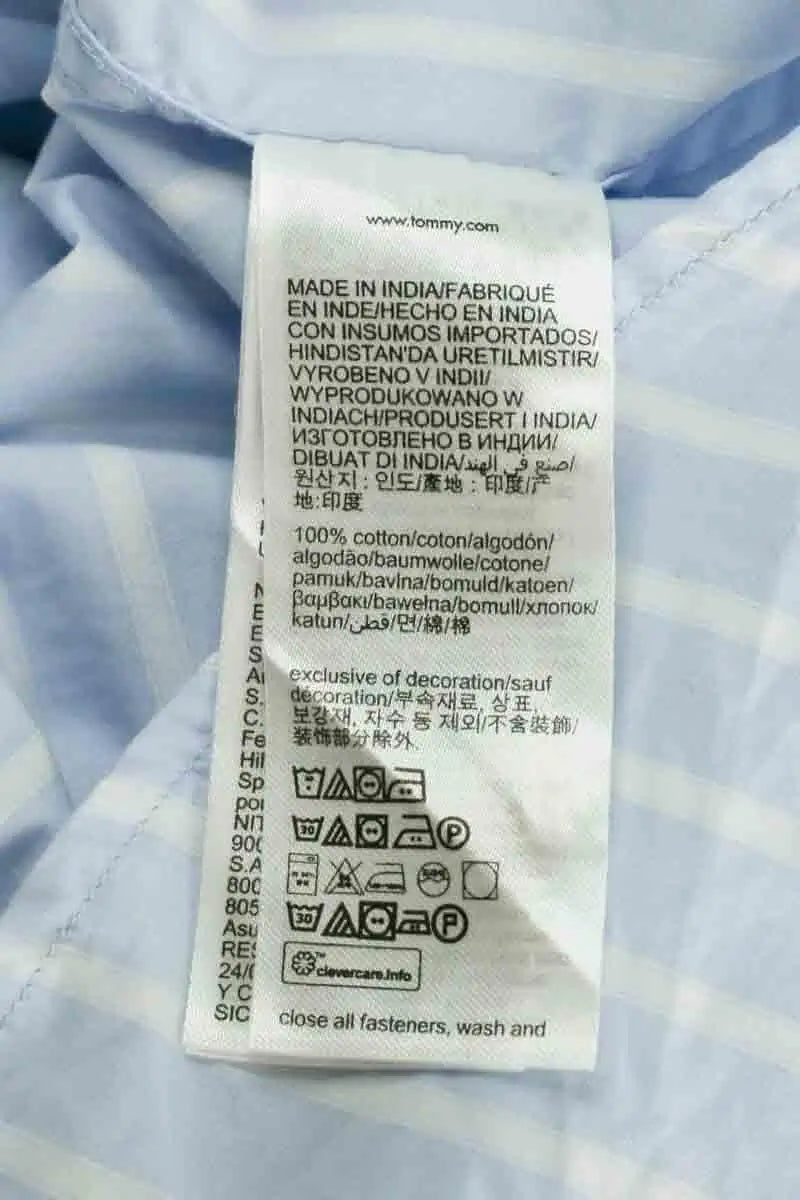 Chemise Tommy Hilfiger Bleu en Coton