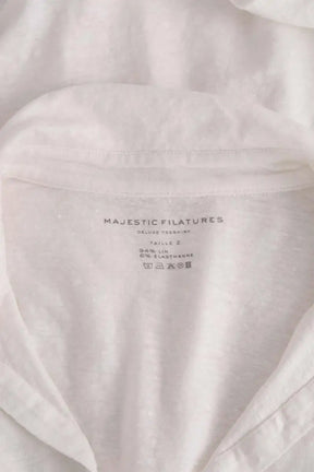 Gilet Majestic Filatures Blanc en Lin