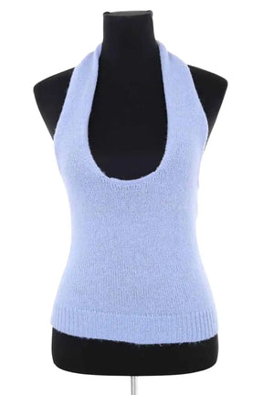 Top sans manche Musier Bleu en Synthétique, taille XS - Seconde Main