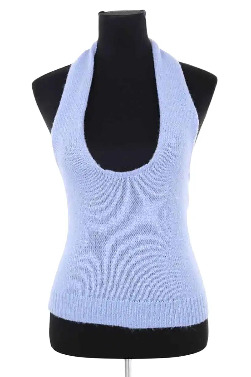 Top sans manche Musier Bleu en Synthétique, taille XS - Seconde Main