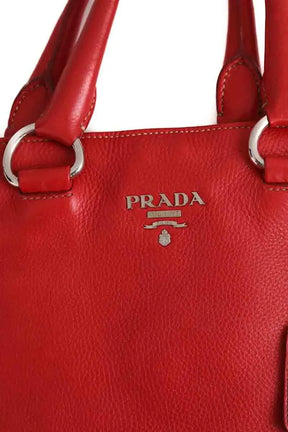 Cabas Prada Rouge en Cuir