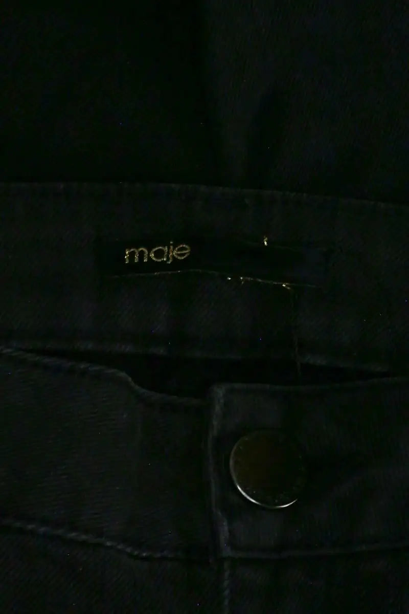 Jean slim Maje Anthracite en Coton