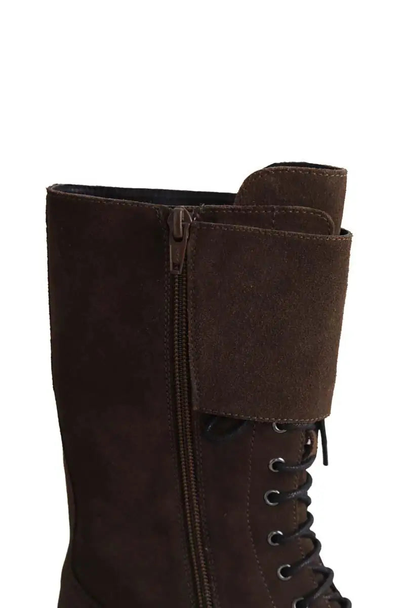 Boots à lacets Bruno Premi Marron en Daim