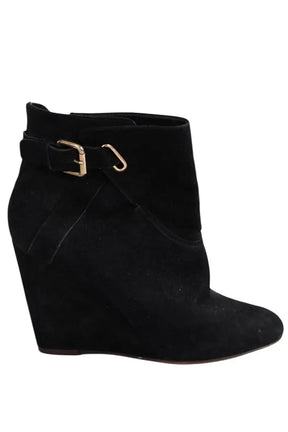 Boots Tila March Noir en Daim, taille 39 - Seconde Main