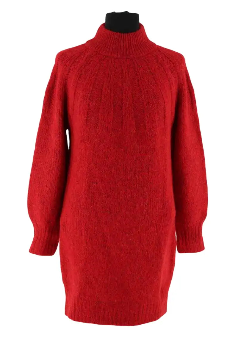 Robe Antik Batik Rouge en Laine, taille XS - Seconde Main