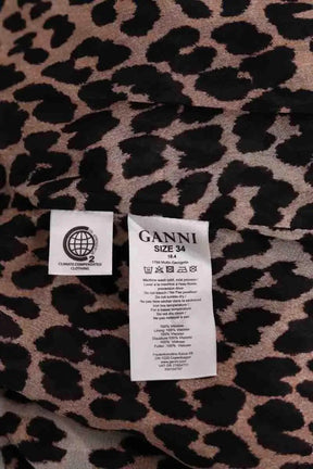 Robe Ganni Marron en Viscose