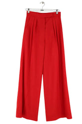 Pantalon large Max Mara Rouge en Synthétique, taille S - Seconde Main