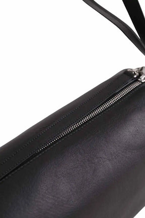 Sac porté épaule Courrèges Three Sixty Medium Noir en Cuir