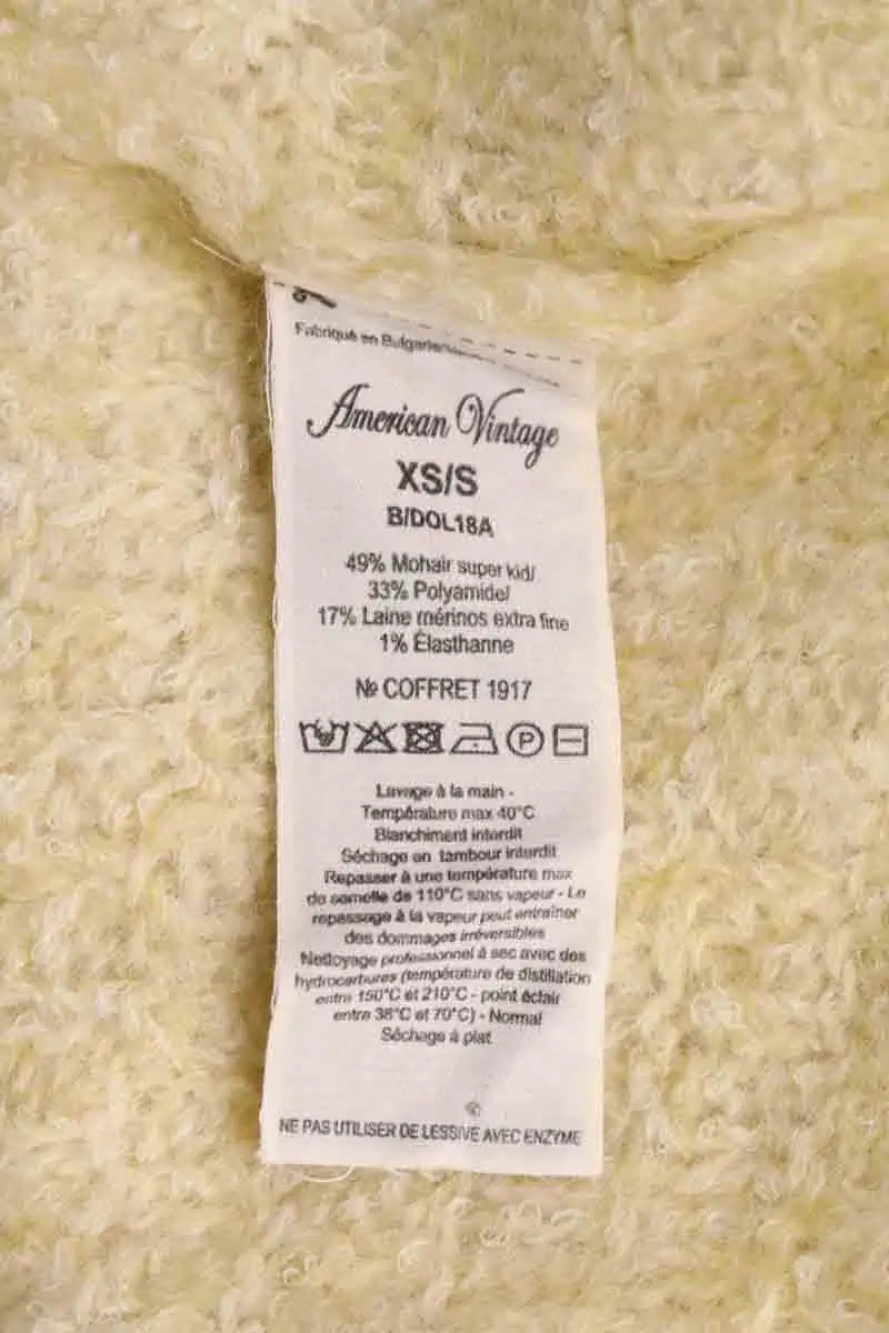 Pull American Vintage Jaune en Laine