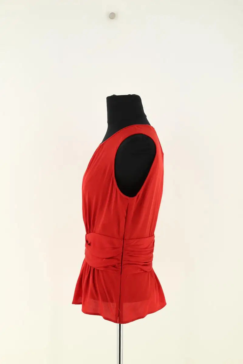 Top sans manche Paule Ka Rouge en Soie