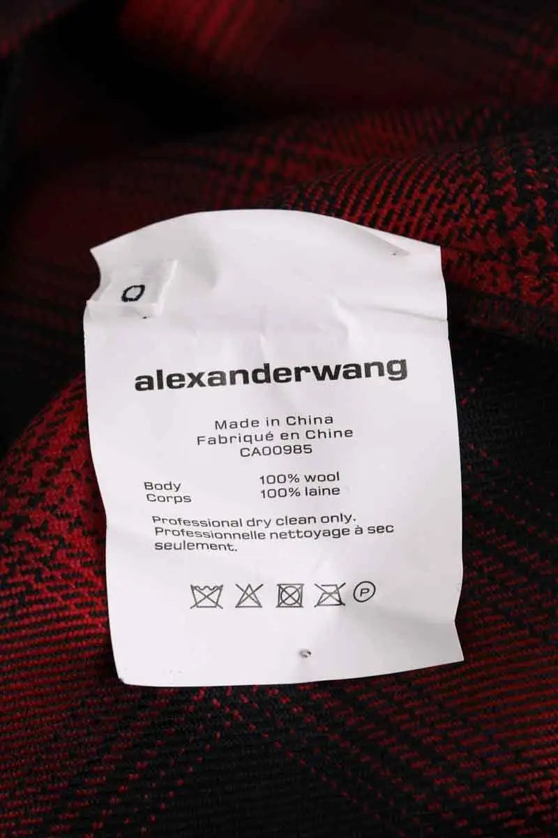 Mini short Alexander Wang Rouge en Laine