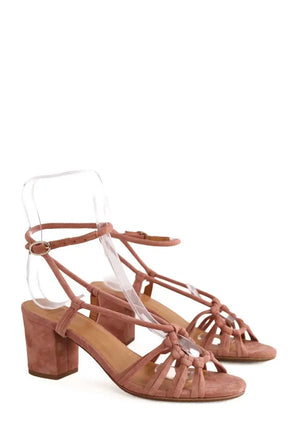 Sandales Sézane Rose en Daim