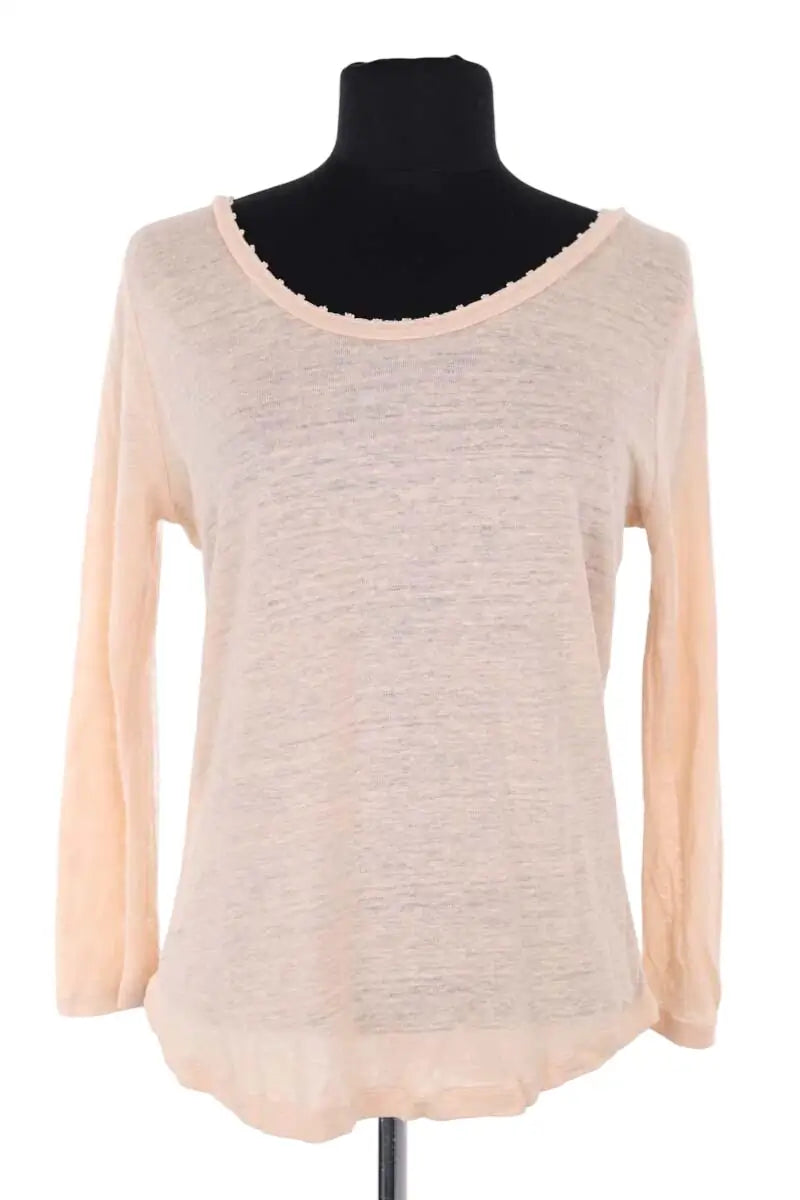 Top Claudie Pierlot Ecru en Lin, taille S - Seconde Main