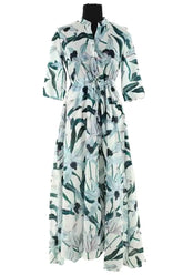 Robe Tory Burch Vert en Coton, taille XS - Seconde Main