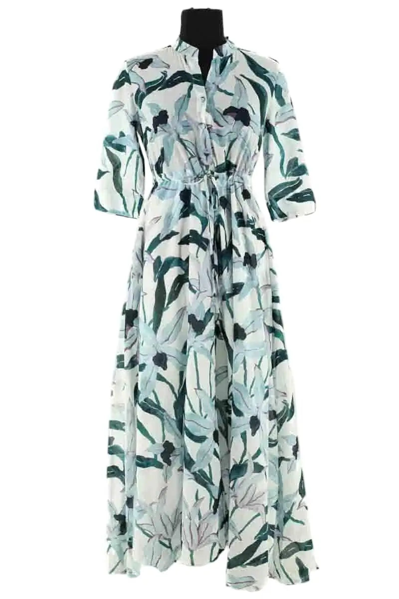 Robe Tory Burch Vert en Coton, taille XS - Seconde Main