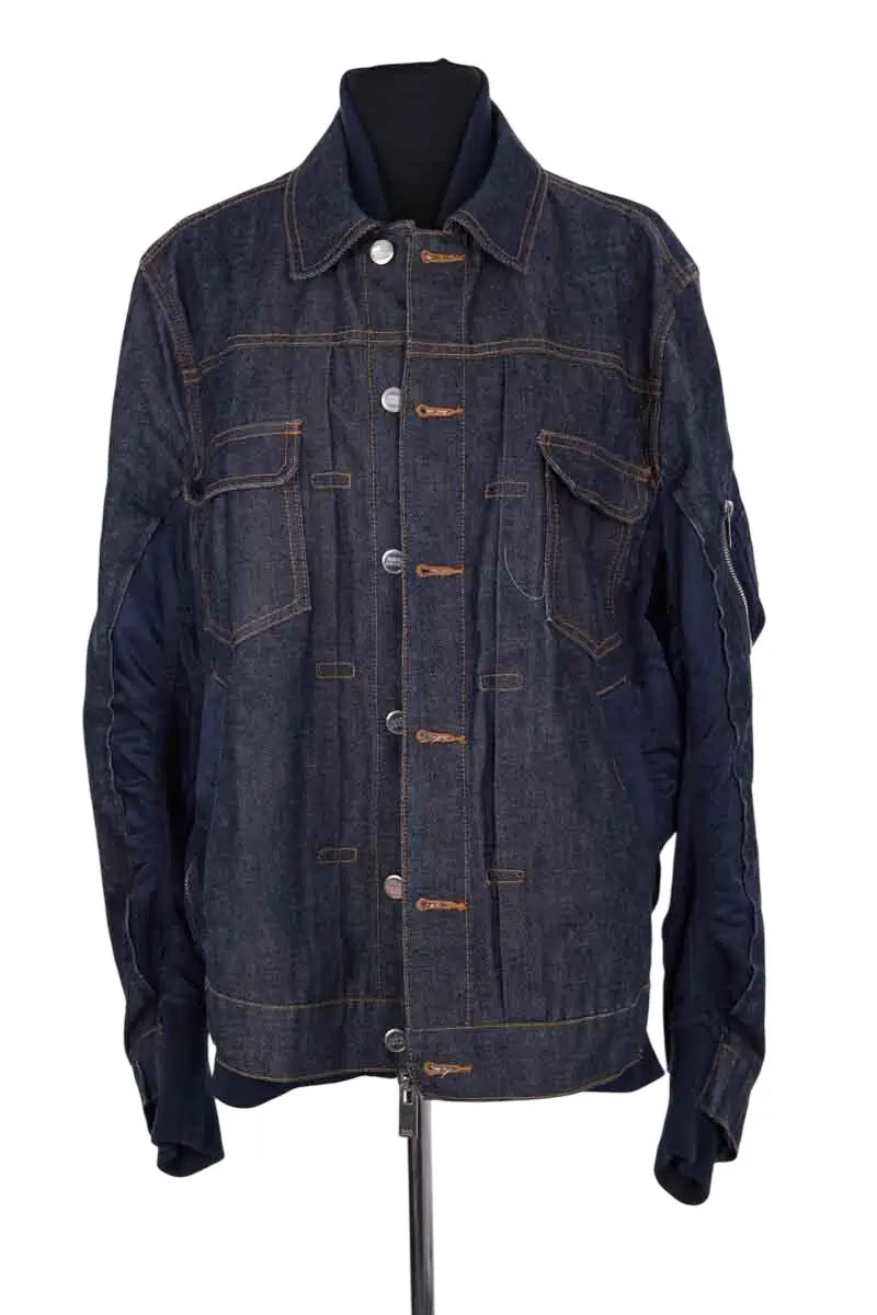 Veste APC APC x Sacai Marine en Coton, taille XS - Seconde Main