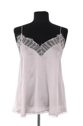 Top sans manche Iro Berwyn Gris en Soie, taille S - Seconde Main
