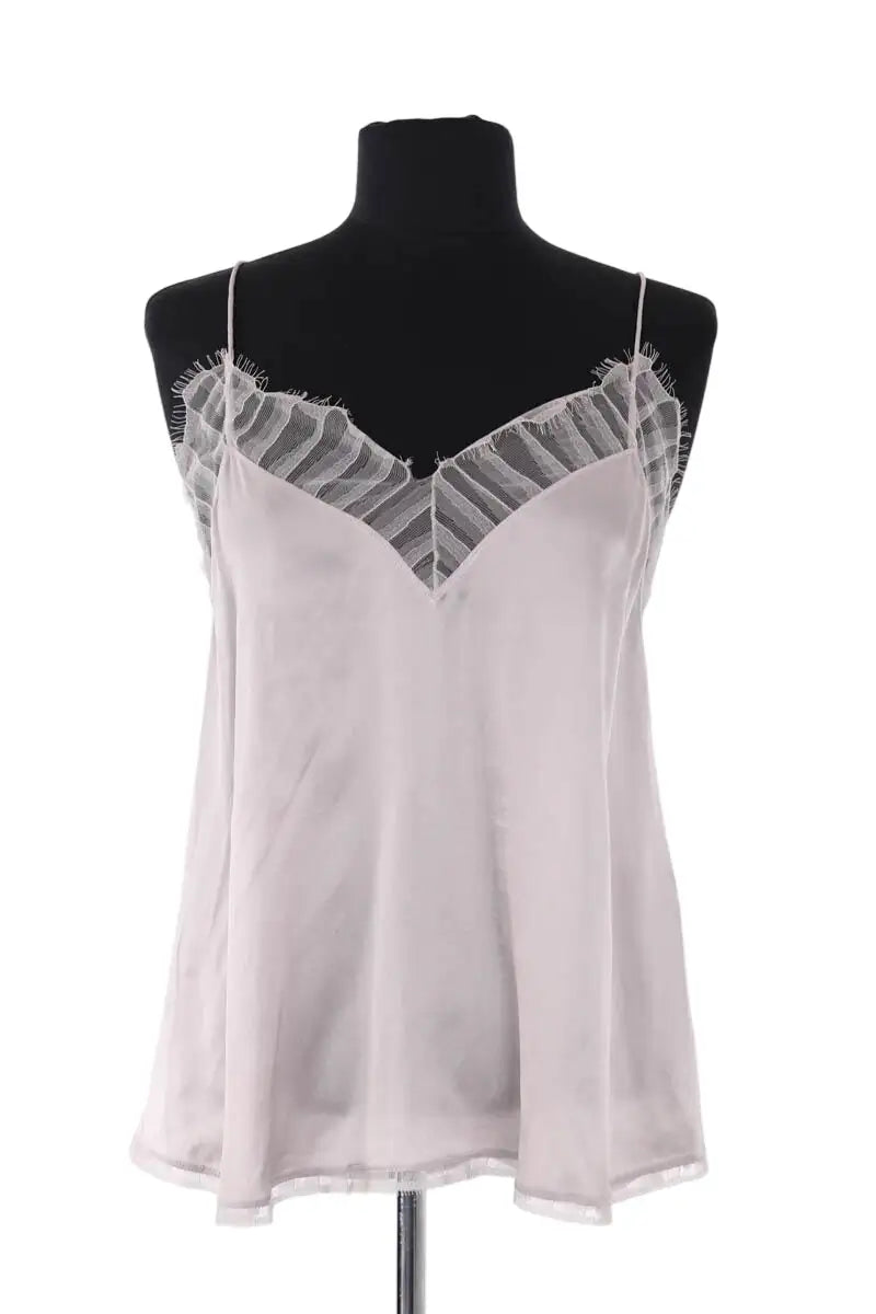 Top sans manche Iro Berwyn Gris en Soie, taille S - Seconde Main