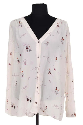 Blouse Des Petits Hauts Beige en Synthétique, taille L - Seconde Main