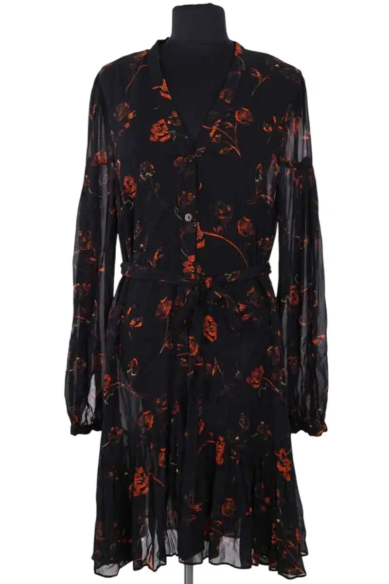 Robe The Kooples Noir en Synthétique, taille L - Seconde Main