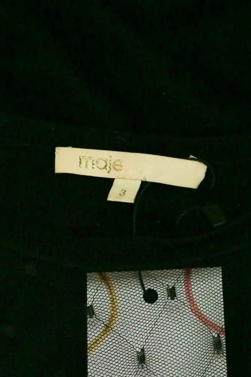 Pull Maje Noir en Soie