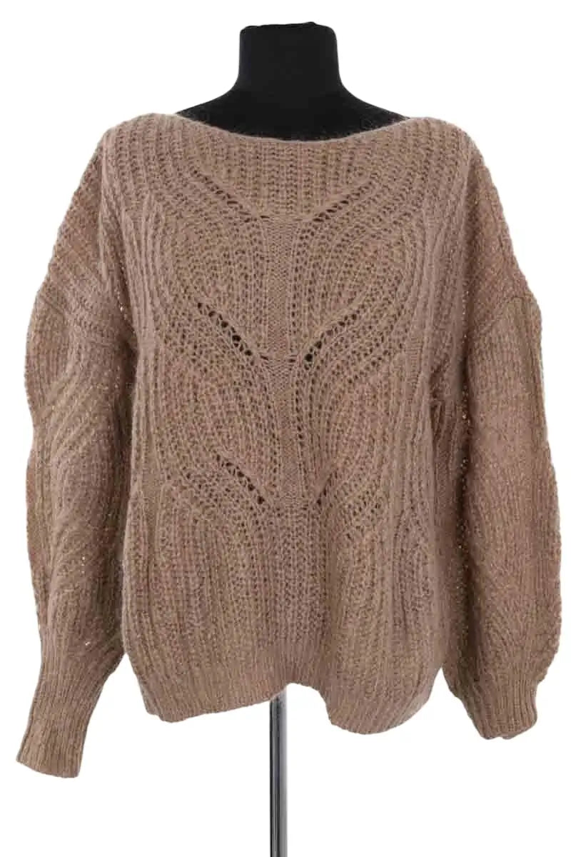 Pull Sézane Camel en Synthétique, taille M - Seconde Main