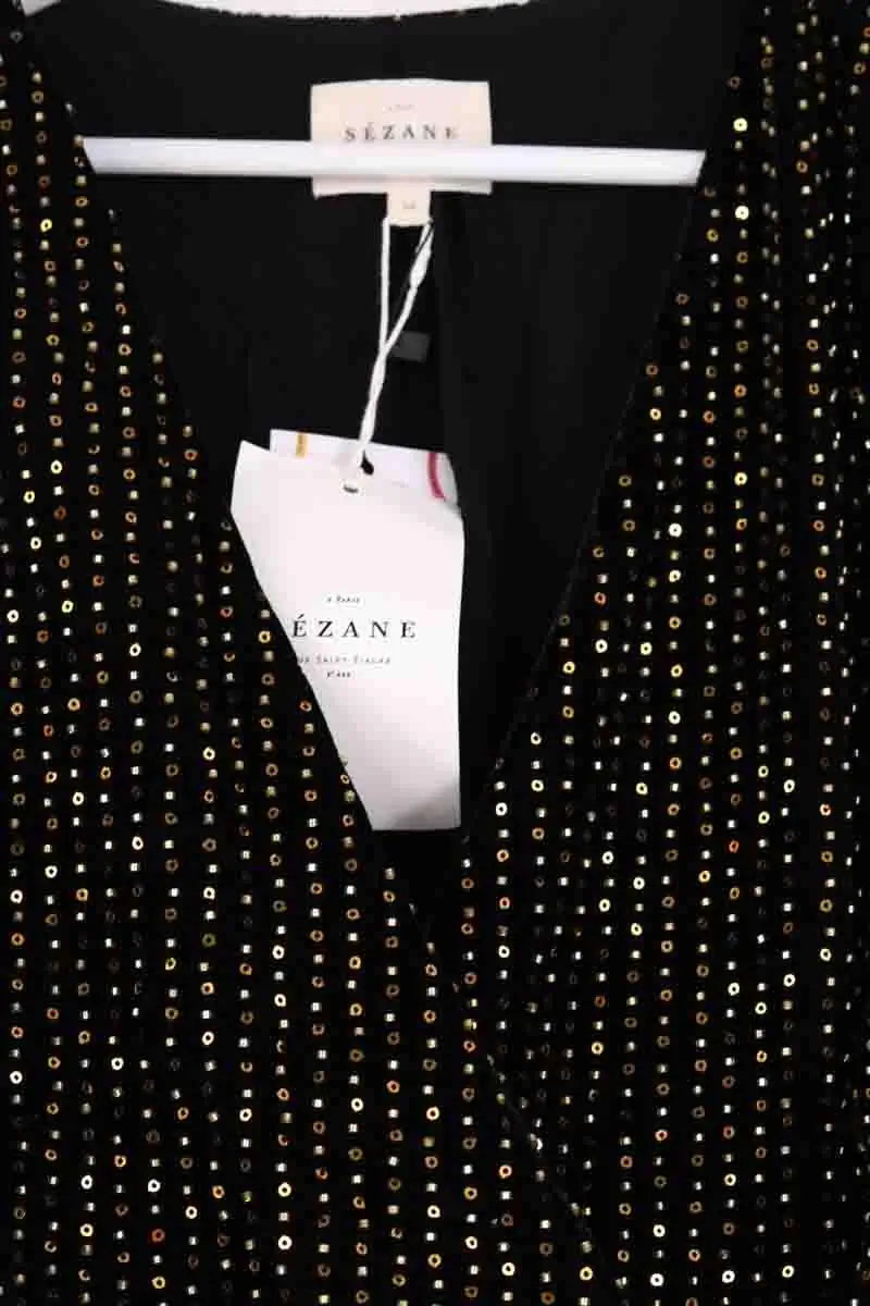 Robe Sézane Nolita Noir en Coton