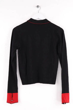 Top Agnès B. Noir en Laine