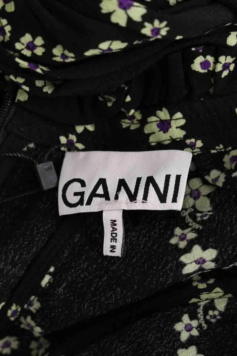 Robe Ganni Noir en Viscose