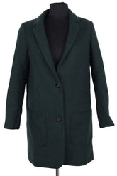 Manteau B Sides Vert en Laine, taille XS - Seconde Main