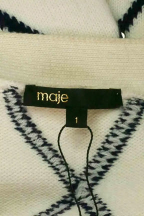 Cardigan Maje Blanc en Synthétique