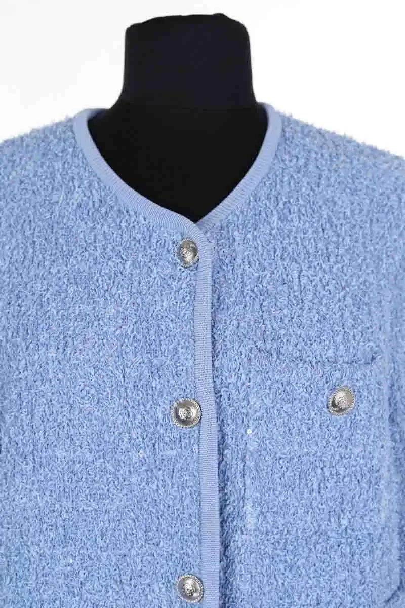 Gilet Maje Bleu en Coton