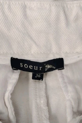 Jean large Soeur  Blanc