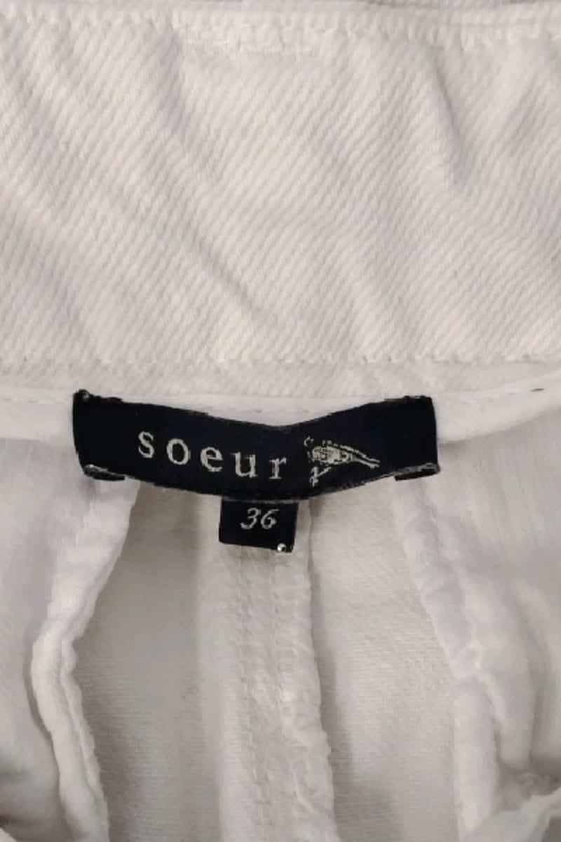 Jean large Soeur  Blanc