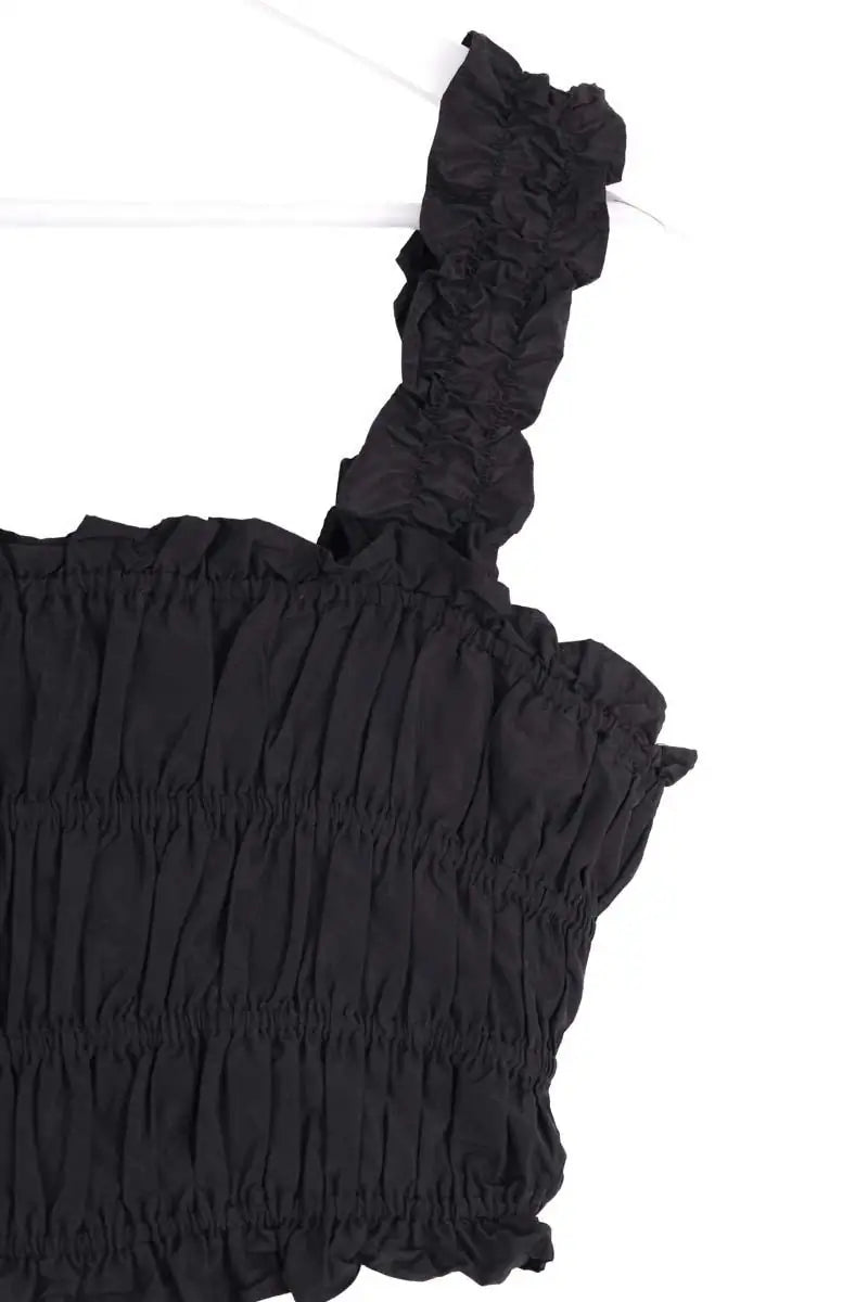 Top sans manche Maje Noir en Synthétique