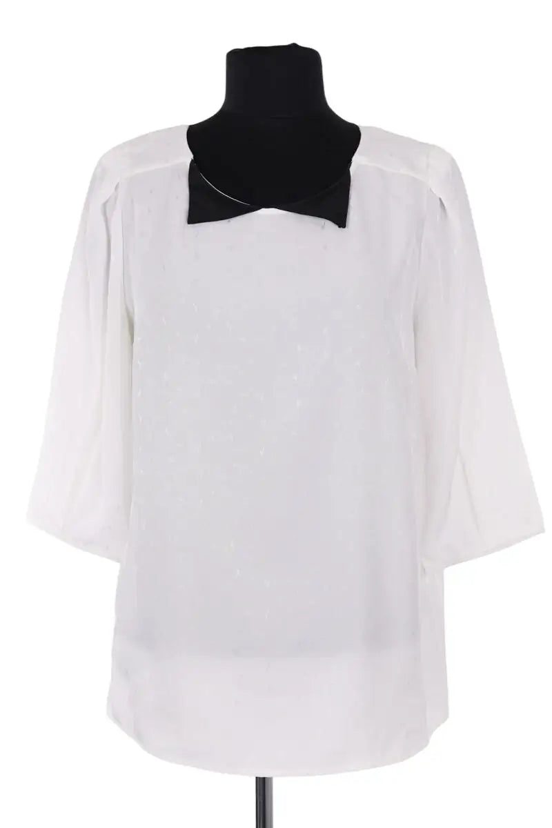 Blouse Claudie Pierlot Blanc en Synthétique, taille L - Seconde Main