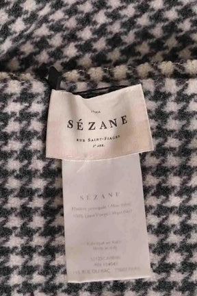 Foulard Sézane Noir en Laine