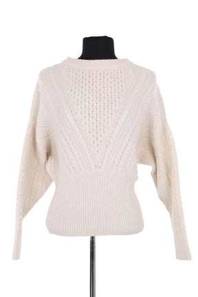 Pull Tara Jarmon Blanc en Laine, taille S - Seconde Main
