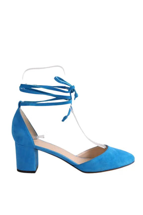 Talons Tila March Bleu en Daim, taille 38 - Seconde Main