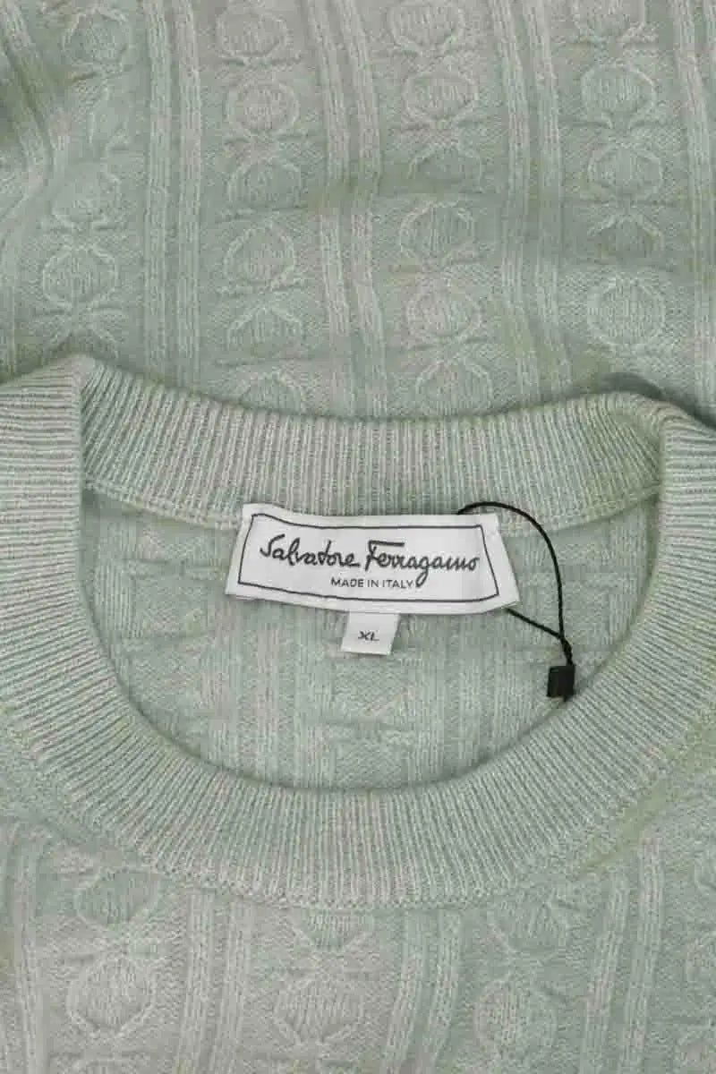 Pull Salvatore Ferragamo Vert en Laine