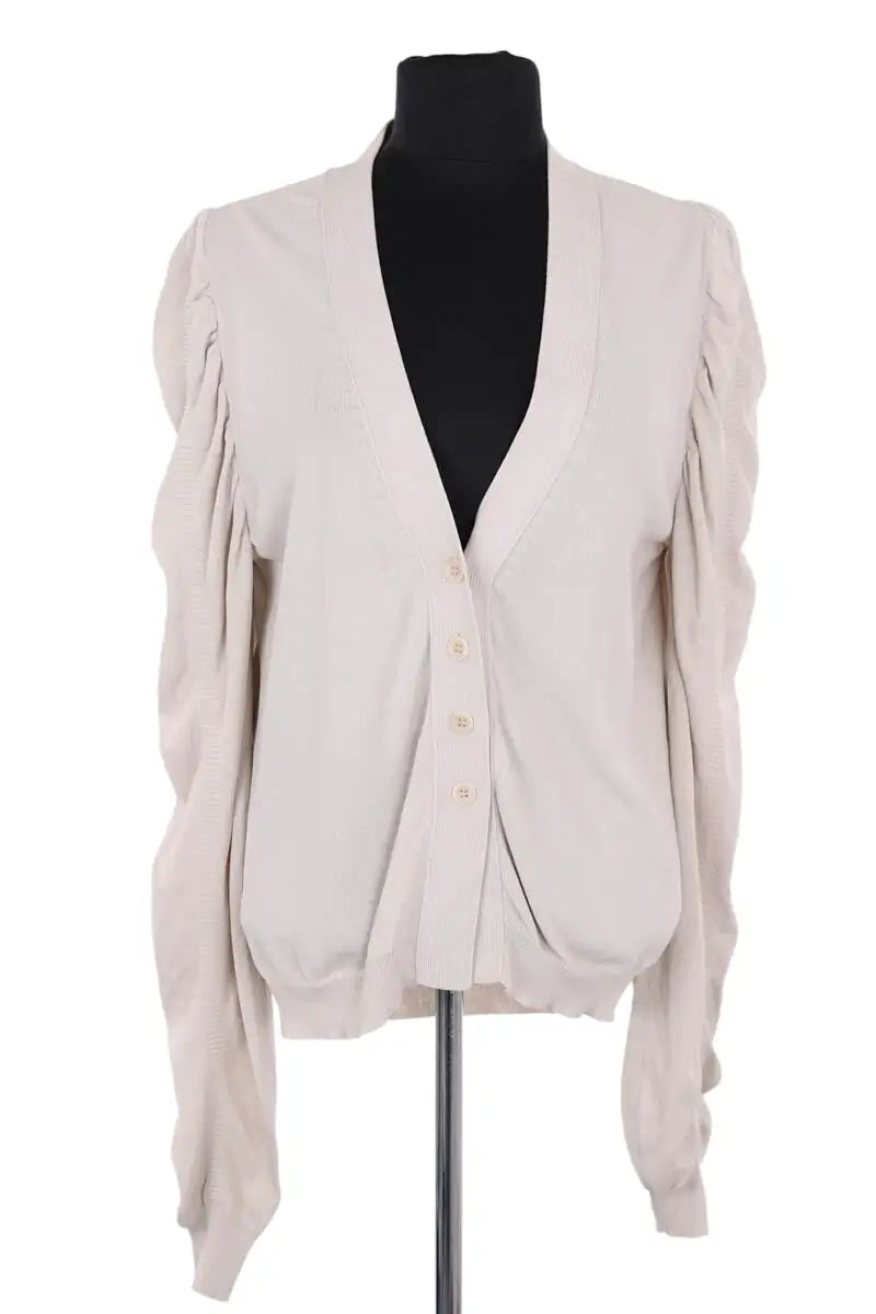 Cardigan Nude Beige en Viscose, taille L - Seconde Main