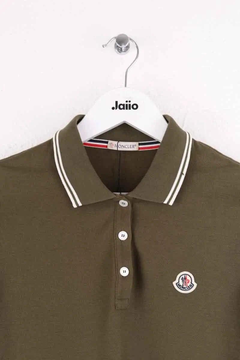 Polo Moncler Kaki en Coton