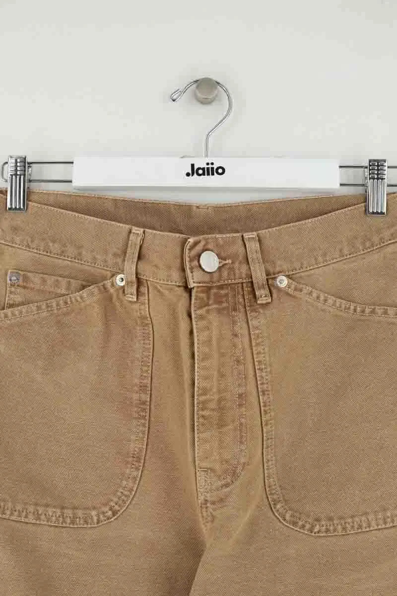 Jean large Laurence Bras Beige en Coton
