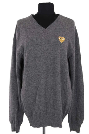 Pull Comme Des Garçons Gris en Laine, taille L - Seconde Main