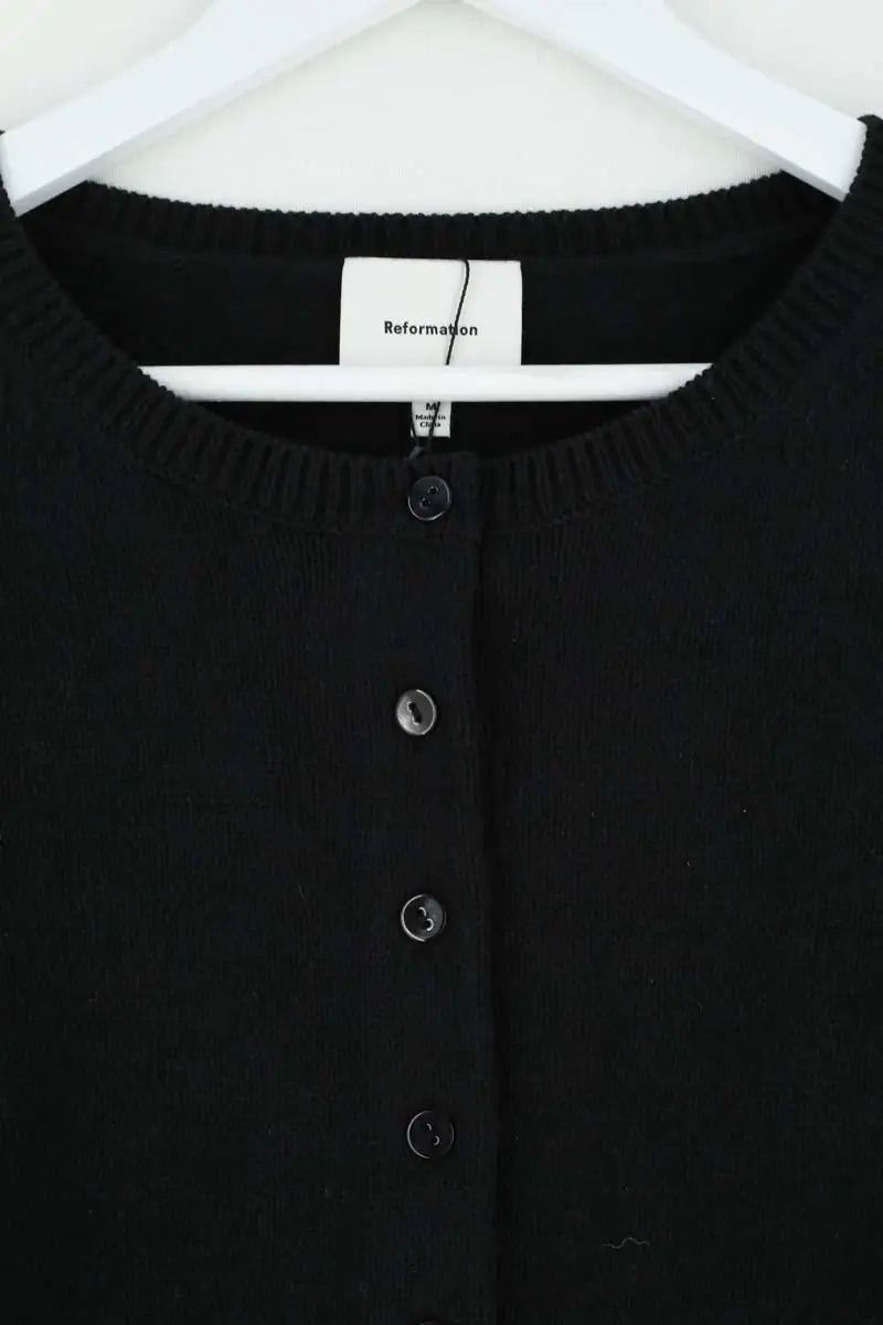 Cardigan Reformation Noir en Coton