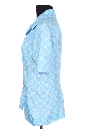 Chemise Louis Vuitton Bleu en Soie