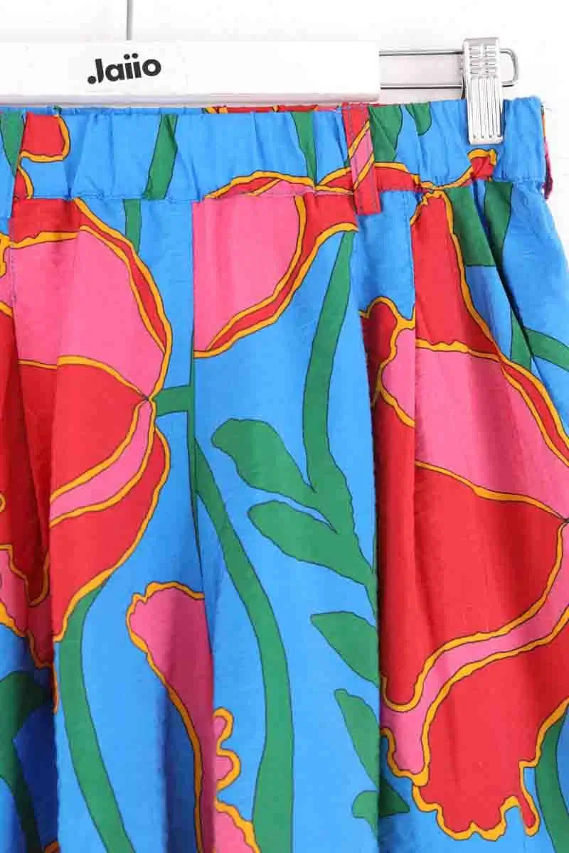 Mini jupe Make My Lemonade Bleu en Viscose