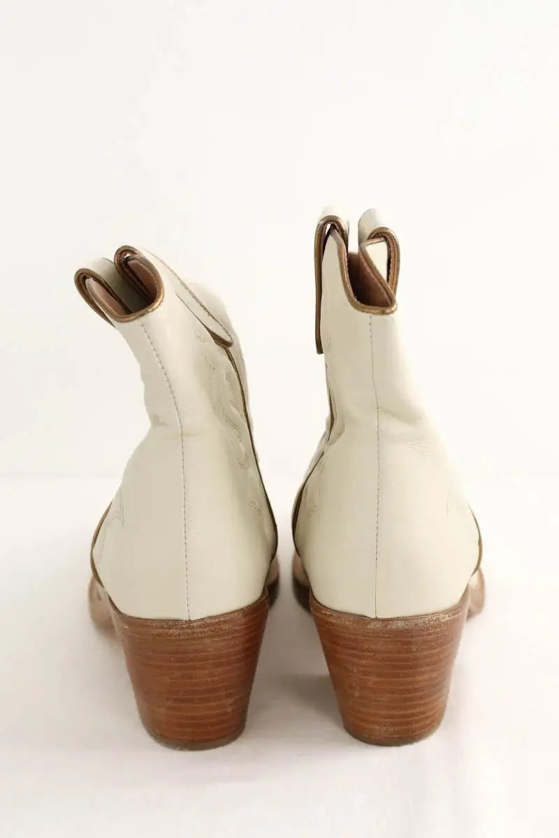 Boots western Twinset  Blanc